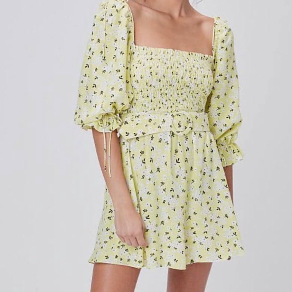 For Love & Lemons Chrysanthemum Belted Dress - size Small💛